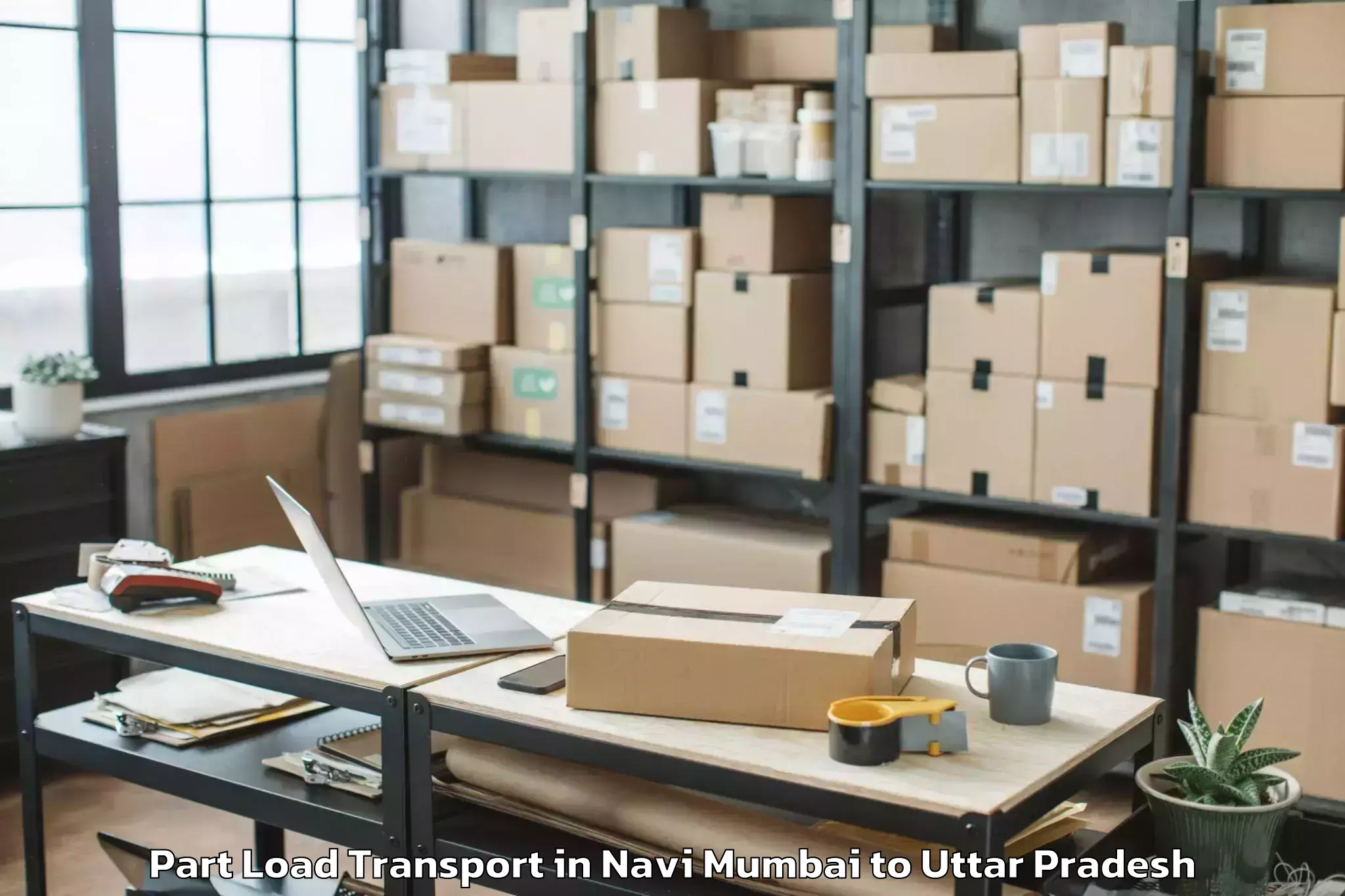 Affordable Navi Mumbai to Aligarh Part Load Transport